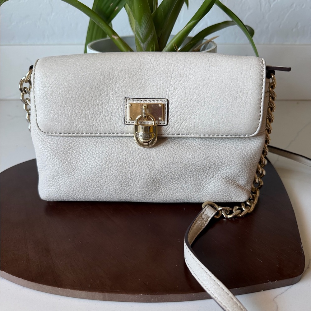 Calvin Klein White Leather Crossbody